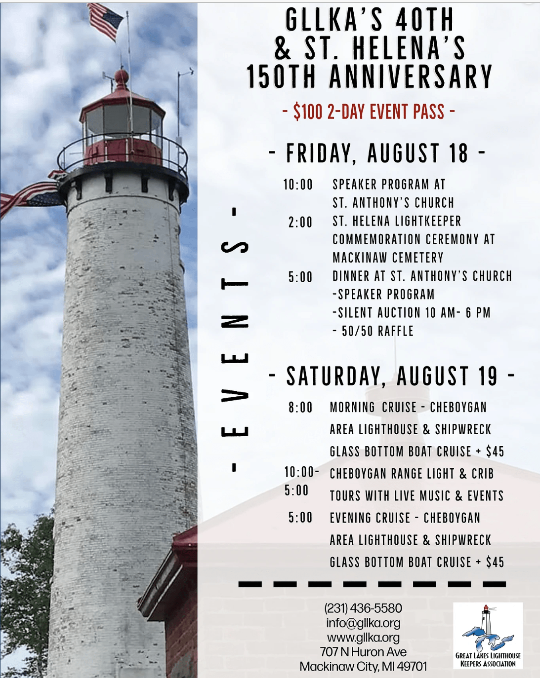 2day St Helena Island Lighthouse 150th anniversary event The Great